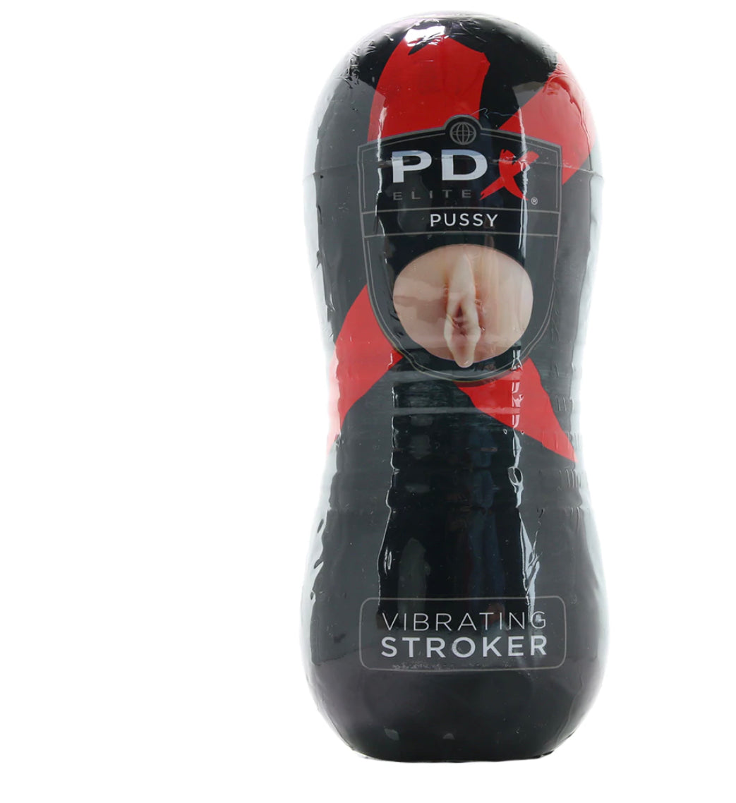 PDX Vibrating Fanta Flesh Pussy Stroker in Vanilla