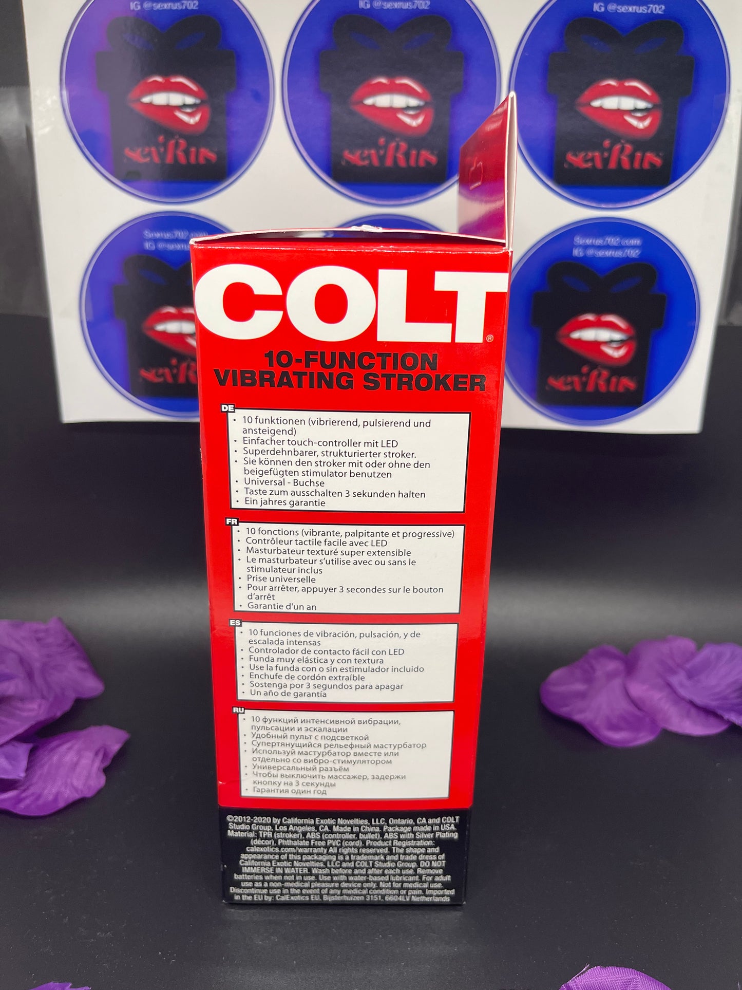 Colt 10 Function Textured Vibrating Stroker in Smoke