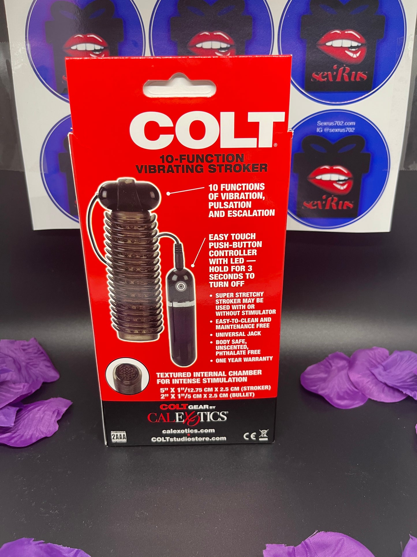 Colt 10 Function Textured Vibrating Stroker in Smoke