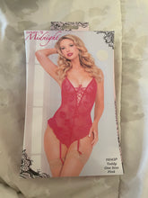 Load image into Gallery viewer, Sweet Temptation Pink Lace Teddy
