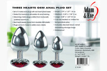 Load image into Gallery viewer, Three Hearts Gem Anal Plug Set
