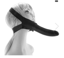 Load image into Gallery viewer, Accommodator Chin Strap Dildo in Black
