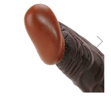 Load image into Gallery viewer, Real Skin Whoppers 8 Inch Dildo in Brown
