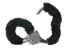 Load image into Gallery viewer, Black Furry Hand Cuffs
