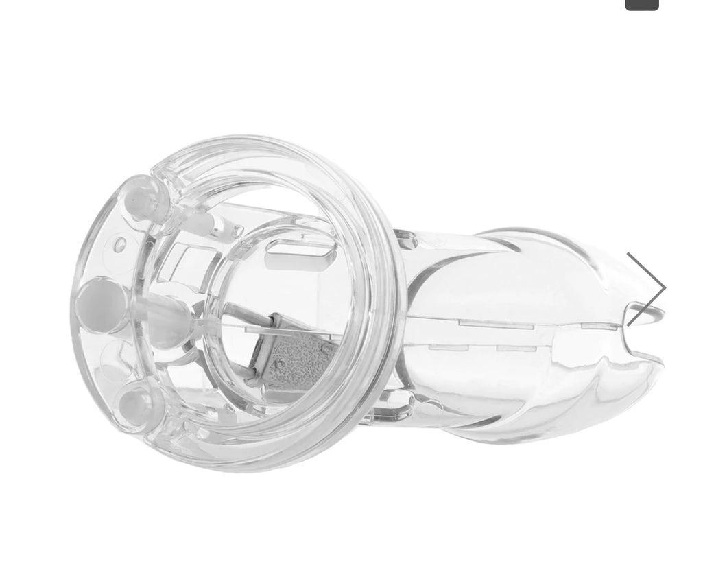 Blueline Acrylic See-Thru Chastity Cage