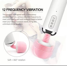 Load image into Gallery viewer, Wand with Nipple Sucking Vibrator Clitoral Stimulator Sex Licking Tongue Vibrating Sucker
