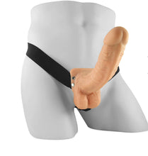 Load image into Gallery viewer, Fetish Fantasy 9 Inch Hollow Strap-On with Balls in Flesh
