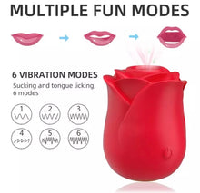 Load image into Gallery viewer, Erotic rose vibrator with tongue
