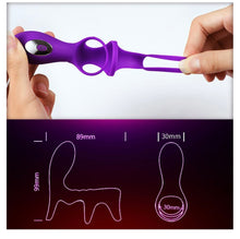 Load image into Gallery viewer, Soft Silicone Super Stretchy Time Delay Cock Ring Vibrator

