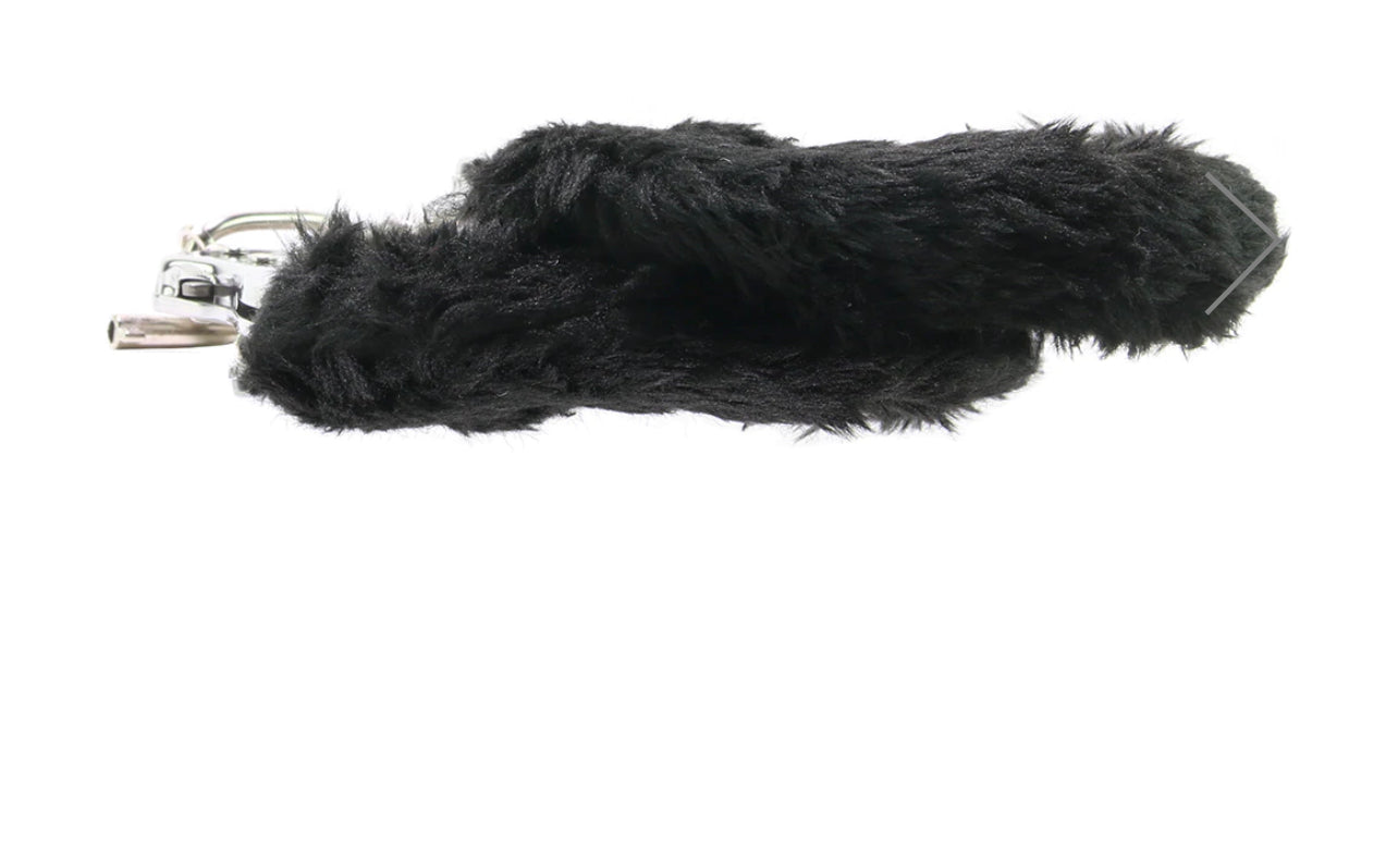 Black Furry Hand Cuffs
