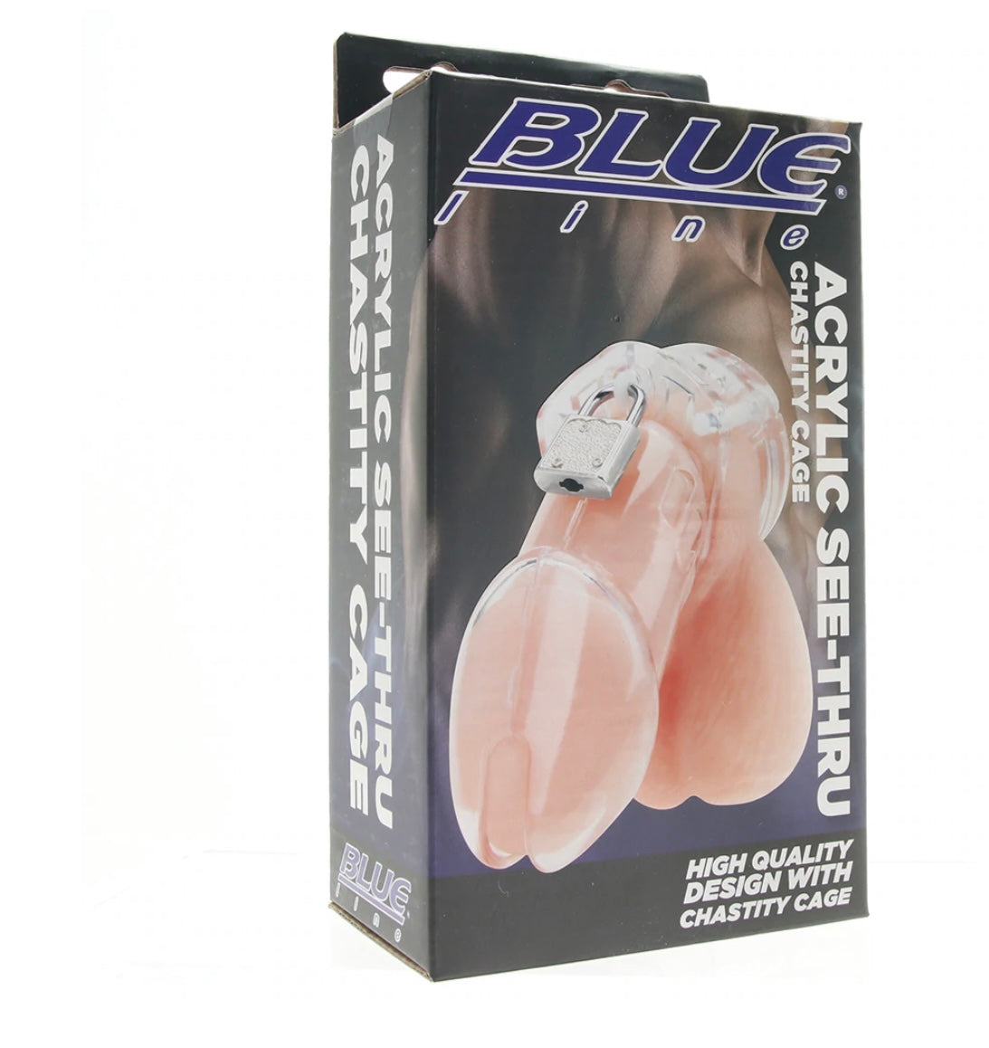 Blueline Acrylic See-Thru Chastity Cage