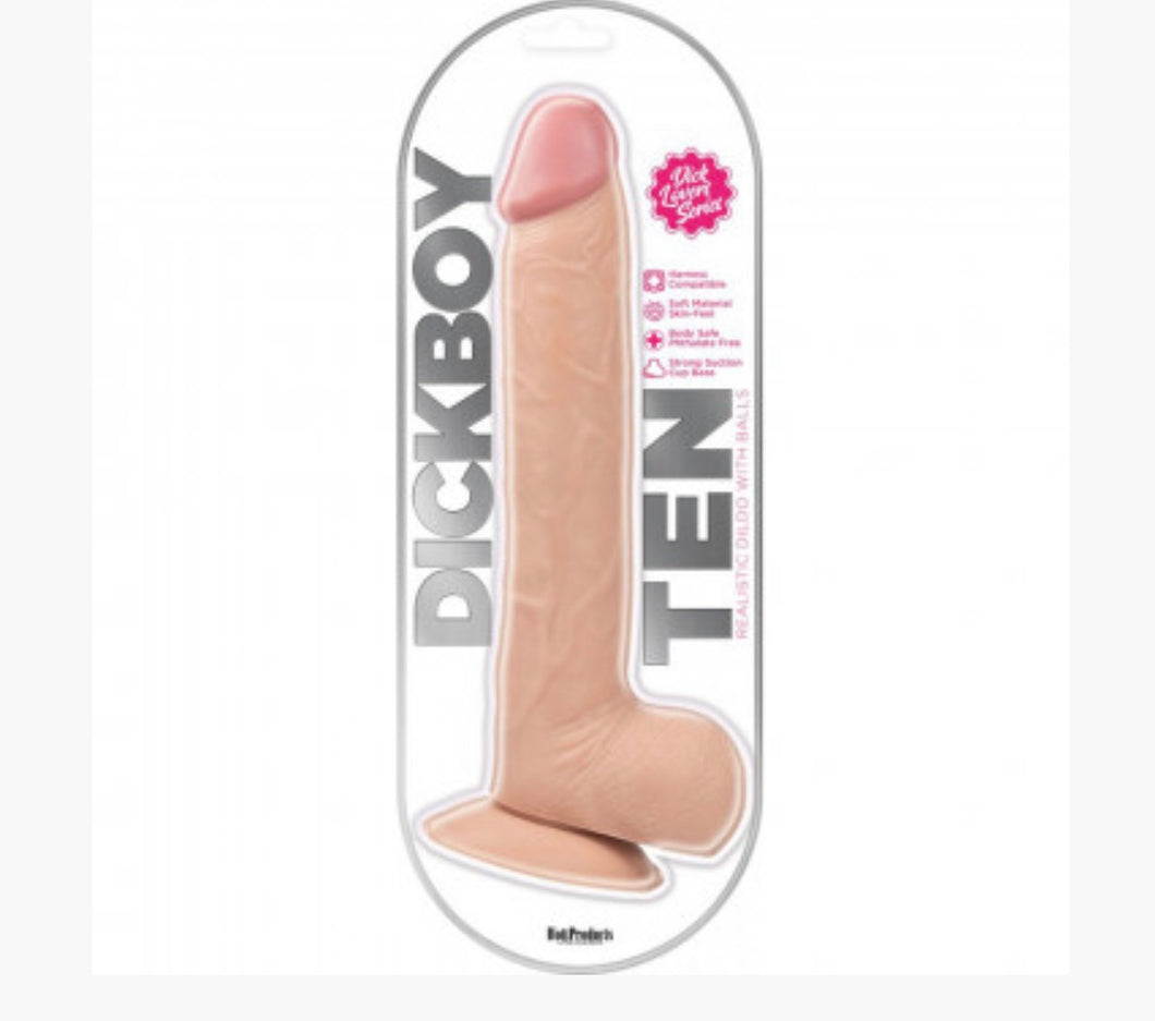 Dick Boy 10 Inch Dildo - Flesh