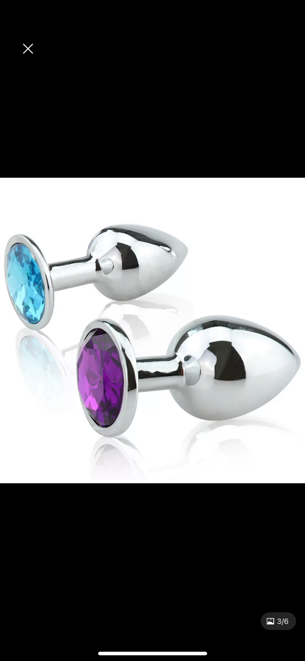 Stainless steel anal butt plugs with gems
