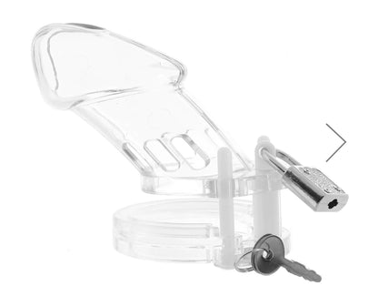Blueline Acrylic See-Thru Chastity Cage