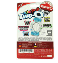 Load image into Gallery viewer, Quickie Two-O Double Pleasure Cock Ring in Blue
