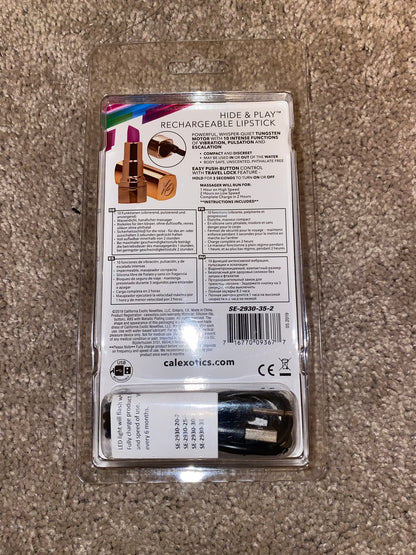 Hide and Play Rechargeable Lipstick