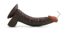 Load image into Gallery viewer, Real Skin Whoppers 8 Inch Dildo in Brown
