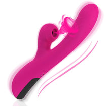 Load image into Gallery viewer, Clit sucking vibrating bindable dildo

