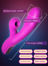 Load image into Gallery viewer, Clit sucking vibrating bindable dildo
