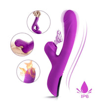 Load image into Gallery viewer, Clit sucking vibrating bindable dildo
